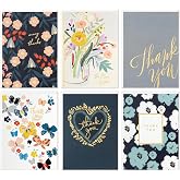 Hallmark Teşekk&uuml;r Kartları &Ccedil;eşitleri, Folyo Kalpler ve &Ccedil;i&ccedil;ekler (48 Teşekk&uuml;r Notları ve Zarflar)