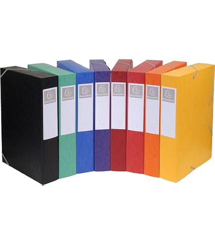 Exacompta Archive Box File - DIN A4 Size, 100mm Spine, Push-Button Closure, Polypropylene, Red