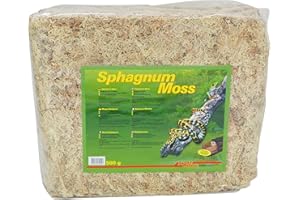 Lucky Reptile Mech Sphagnum - 500g mchu do terrarium gadów - Mech do terrarium dla większej wilgotności powietrza - Mech z kontrolowanych upraw do storczyków i bromelii -Akcesoria dla gadów