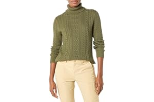 Amazon Essentials Mujer Jersey de Cuello Vuelto y Punto Cable de Tipo Pescador (Disponible en Tallas Grandes)
