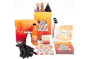 Do Your Hot Sauce | Diy Pour Adultes | Kit De Fabrication De Sauce Piquante | Coffret Cadeau Sympa Pour Anniversaire, Fête Des Pères | Idée Cadeau Originale Pour Lui | Carolina Reaper | Tout Inclus