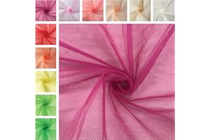 Panini Tessuti, Tessuto Tulle Morbido Venduto al Mezzo Metro, 1 qtà = 50 cm; 2 qtà = 100 cm Abbigliamento Unisex e Accessori
