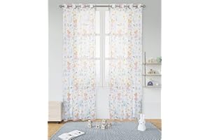 DALINA TEXTIL S.L Dalina Textil - Cortinas Infantiles Niño Transúcido un Panel de 140x260cm- Cortinas Visillos Juveniles Animales para Habitación Sala de Estar un Panel Patrón Infantiles