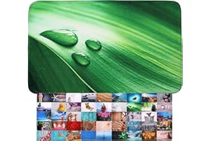 Sanilo Badteppich, viele schöne Badematten zur Auswahl, Badvorleger sehr weich und rutschfest, waschbar und schnelltrocknend (70 x 110 cm, Green Leaf)