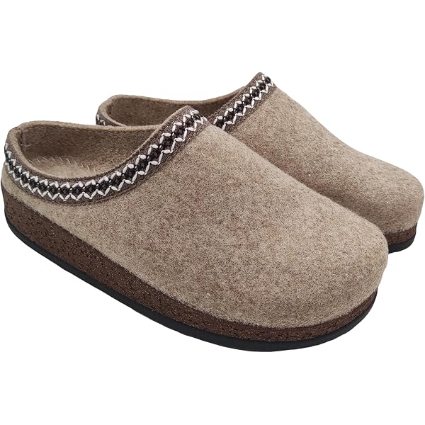 Amo Lei 1983 22 11 Rosa Donna Ciabatte Pantofole Tirolesi in Lana Cotta Feltro in Stile Tirolese Calde con Plantare in Sughero rigenerato