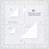 GOTICAL Military UTM/MGRS Coordinate Scale Map Reading and Land Navigation Topographical Map Scale, Protractor and Grid Coordinate Reader Pairs with Compass and Pace Counter Beads by GOTICAL
