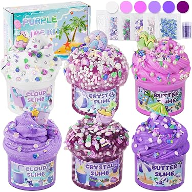 ToysButty 2 Kit Slime Enfant Fille Garçon, Slime Enfant Transparent & Or Kit Slime, Créer avec