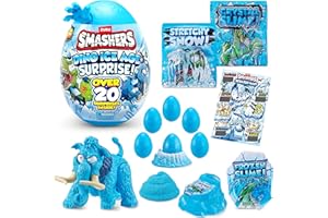 ZURU SMASHERS Smashers Dino Ice Age Surprise Egg - Giant Egg with Over 25 Surprises! Mix-Match Dinos, Build & Battle (Styles May Vary) by ZURU
