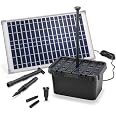 Kit Filtre Solaire Pour Bassin Jusqu'à 3000L - Pompe 875 L/h Panneau 25W - Jeu D'eau Décoratif Filtre Bassin