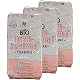 Hochwald - Bio Tomatenerde 60 L torffrei mit nachhaltigem Langzeitdünger - Gartenerde mit Natur Dünger für Tomaten & Gemüse -