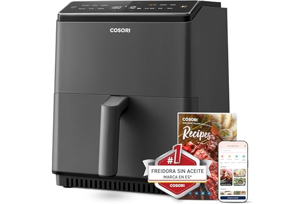 COSORI Freidora sin Aceite Inteligente 6,4L, Freidora de Aire Caliente con Doble Calefacción, sin Agitación sin Precalentamie