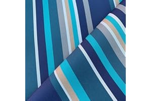DISCOVER LIFESTYLE & FASHION FABRICS Tough Waterproof Aqua Tech Outdoor Canvas Marine Cordura Fabric Garden Furniture Seat Covers Deckchairs Gazebos Tents Table Top Bags Upholstery | 60 Inch - 150 cm | per Half Metre (Sea Blues)