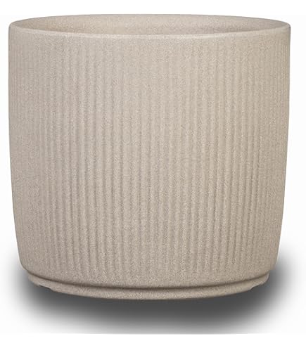 1x Lichtgrijze kunststof potten voor bloemen/planten 50 cm