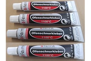 4 rör ugnsrep lim chamottelim tätningslinslim högtemperaturlim 1 100 °C rör 17 ml färg