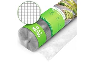 LAINFELD Rete metallica a maglia fine | 10 x 1 Metro | Rete per arvicole per aiuole rialzate con maglia da 6,3 mm | Filo per conigli e voliere, accessorio per aiuole rialzate