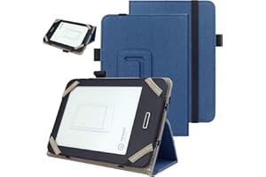 VOVIPO Coque de Protection Universel pour Kindle Paperwhite Kobo Liseuse 6 Pouces, étui Folio Compatible avec la liseuse Sony/Kobo/Tolino/Pocketbook/Kindle 6 Pouces-Navy