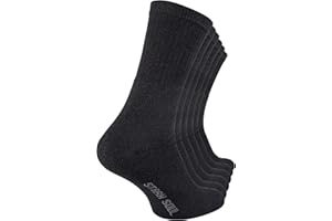 STARK SOUL Crew Socks-Essentials, skarpety tenisowe, skarpety rekreacyjne, 6 lub 12 par, bawełna, czarne, białe, szare nakrapiane