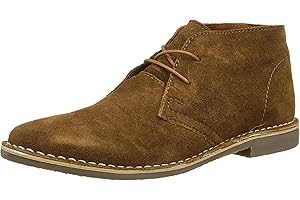 Thomas Crick Men's 'Gobi' Suede Desert Boots, Formal, Classic, Comfortable and Stylish, Fashionable Addition to Any Outfit, Made with Leather (Black/Brown/Navy/Stone)