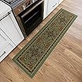 Ottomanson Ottohome Collection Persian Oriental Heriz Design Rubberback Runner Rug , 57 cm x 210 cm, Seafoam