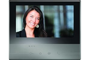 BTICINO Legrand 344643 Classe 300 X13E jednostka wewnętrzna wideo, czarna, z ekranem dotykowym 7", 4 czułymi przyciskami i połączeniem do smartfona