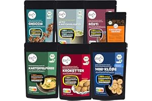 ‎LOWCA LOW CARB Kartoffelprodukte | 95% weniger Kohlenhydrate = KETO | 60% weniger Kalorien | protein- und ballaststoffreich | bio inkl. Kartoffelgewürz (Probierbox klein)