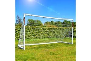FOOTBALL FLICK FLICK Football Goal | UK's uPVC Goalposts | 6x4ft, 8x4, 8x6, 12x6 | Weatherproof frame & net | Fast & Easy Assembly | For Gardens & Clubs