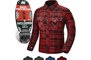 SHIMA RENEGADE 2 Camisa Moto Chaqueta Hombre Algodóncon FiberQL Aramida Protector