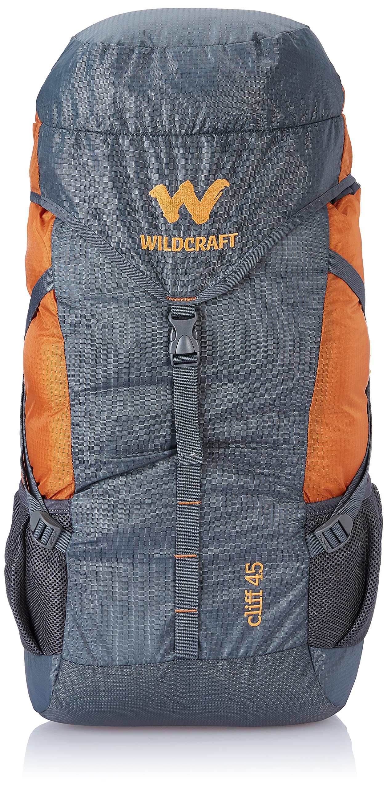 Wildcraft 45 Ltrs Grey and Orange Rucksack