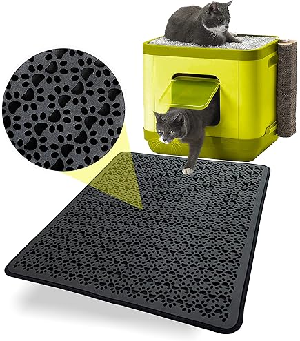 JGS ® Stijlvolle Grijze Kattenbakmat voor Efficiënt Vuilbeheer en Bodembescherming
