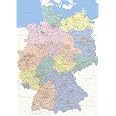 Riesige Deutschlandkarte 2019/20 – Stabil, Nass Abwischbar & Gerollt Geliefert (DIN A0)