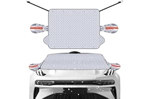 Fyshird 145 * 113cm Frontscheibenabdeckung Winter Windschutzscheibenabdeckung Magnet Scheibenabdeckung Auto Winter Abdeckung Frontscheibe SUV für Gegen Schnee EIS Frost UV Staub