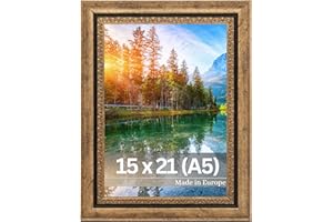 Victor Cadre Photo Boho Or en 15x21 cm (A5) - Bar: 30x16mm - Vintage Décoration Rustique - Doré 15x20 - Maison de Campagne