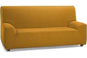 Martina Home Tunez, elastyczny pokrowiec na sofę 3 miejsca 3 plazas (180-240 cm) musztardowy