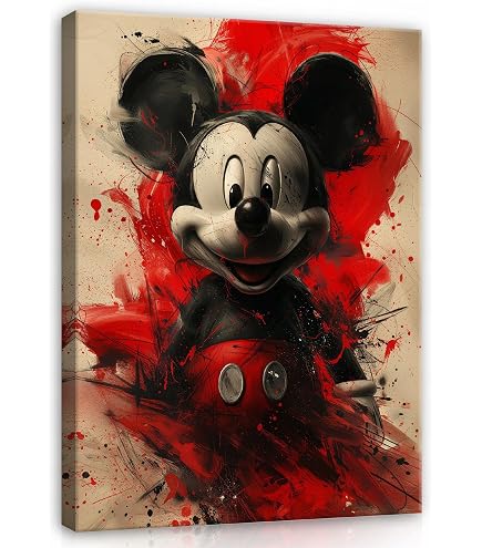 Magic Canvas Art - Immagini Diddl Mouse Cartoon su tela 1 pezzo di alta qualità, stampa artistica da parete, decorazione da parete, dimensioni: 40 x 30 cm