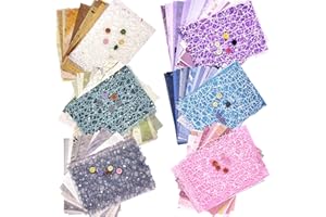 FAURAPMNG Lot de 156 feuilles de papier de scrapbooking texturé - Papier spécial et tissu en maille - Pour planificateur, bullet junk journal, médias mixtes, collage, cartes de collage, artisanat,
