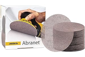 Mirka Abranet griglia di levigatura Ø 125mm a strappo / grana P400 / 50 pezzi / Adatto a tutte le levigatrici rotorbitali 125mm / per levigare legno, stucco, vernice, plastica