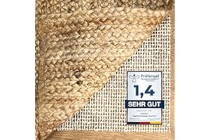 ‎HAFTPLUS HaftPlus - Teppich Antirutschunterlage Naturfaser, 100% ökologische Jute Antirutschmatte aus nachwachsenden Rohstoffen, rutschfeste Teppichunterlage, Größe 80 x 150 cm