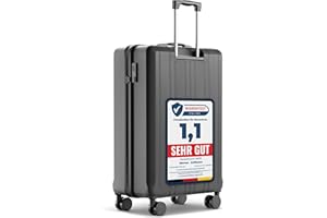 Wertes Koffer Groß 77cm - 100L - TSA Schloss Hartschalen Koffer mit Doppelrollen, Reisekoffer, Trolleys, Reisekoffer mit Rollen