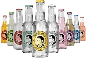 Thomas Henry Lot de 10 variétés à essayer – Tonic Water, Dry Tonic, Botanical Tonic, Cherry Blossom Tonic, Spicy Ginger Beer, Ginger Ale, Bitter Lemon, Soda Water, Mystic Mango & Pamplemousse rose
