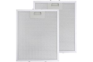 BlueXP 2 Piezas 310 x 250mm Filtro Campana Cxtractora AEG Blanco Alta Capacidad de Almacenamiento de Aceite Resistente a Altas Temperaturas - Repuesto de 5 Capas