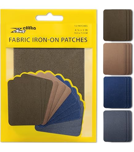 Toppe Termoadesive In Nylon - Rotolo 150x6 Cm - Giallo - Riparazione Indumenti - Foto 11