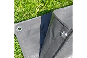 COST WISE heavy duty tough quality waterproof tarpaulin/ground sheet/cover up/tarp (2m x 2m)
