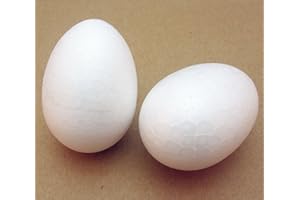 Dandan DIY 2pcs Smooth Foam Egg Shaped Foam Craft Making Foam Ball Home Party Wedding Decor DIY Supply (14CM/5.5'')