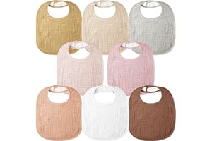 bearmoss Muslin Baby Dribble Bibs 100% Cotton Baby Bandana Square Drool Bibs for Unisex Baby Girls Boys Toddlers Drooling and Teething