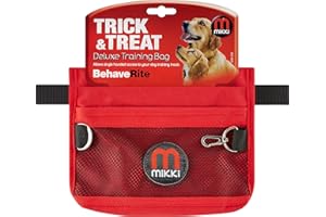 Mikki Torba treningowa dla psa i szczeniaka Deluxe - regulowany pasek na ramię, czerwony i czarny