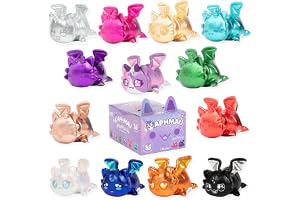 Aphmau 6" MeeMeow Mystery Plush – drakar, hemlig låda, 1 av 8 möjliga, rolig drake MeeMeows, officiell vara