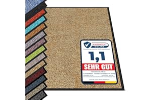 etm® Wycieraczka w wielu rozmiarach, pod drzwi wejściowe, do użytku wewnątrz i na zewnątrz (beżowa, 1200 x 180 cm)