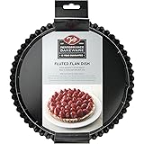 Tala Performance 23 cm dia Fluted Tart Tin, Professional Gauge Carbon Steel with Eclipse Non-Stick Coating, Loose base, Perfe