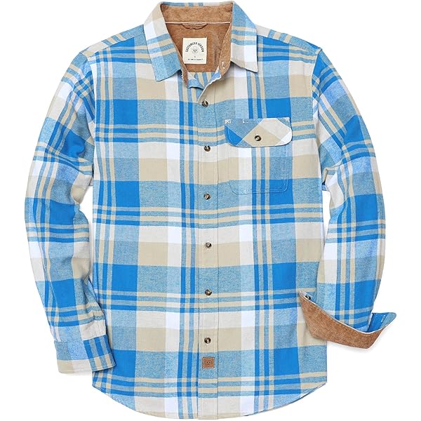 riverso RIVArne flanellen overhemd voor heren, lange mouwen, geruit, regular fit, houthakkershemd, 100% katoen, grijs, bruin, geel, rood, groen, S, M, L, XL, XXL, 3XL, 4XL, 5XL, XXL