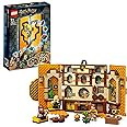 LEGO 76412 Harry Potter Stendardo della Casa Tassorosso da Parete, Giocattolo Sala Comune del Castello di Hogwarts con 3 Mini